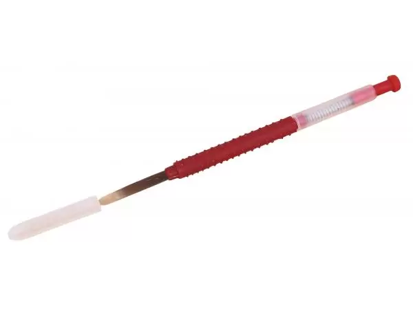 Шпатель для переноса личинок пчёл с пластмассовым толкателем "Китайский" 