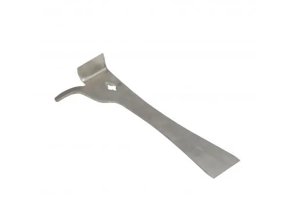 Стамеска - гвоздодер пчеловода 260х40х3 мм с левой козьей ножкой шлифованная без ручки