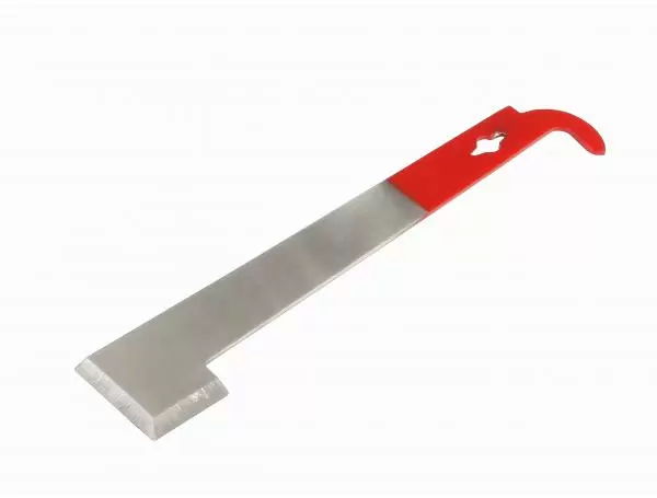 Стамеска - гвоздодер пчеловода 267х45х3 мм с козьей ножкой и мачетой шлифованная на 1/3 окрашена без