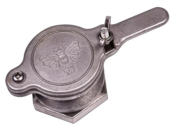 Кран - задвижка для медогонок диаметром 44 мм металлический