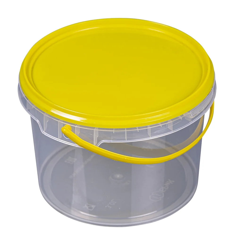 Ведро для меда 3000 мл "БРиК Полимер" с пластиковой ручкой