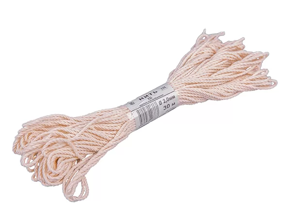Фитиль для свечей крученый "Моток" 30 м d 2 мм