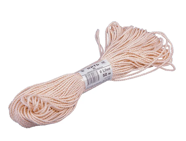 Фитиль для свечей крученый "Моток" 50 м d 2 мм