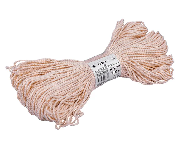 Фитиль для свечей крученый "Моток" 100 м d 2 мм