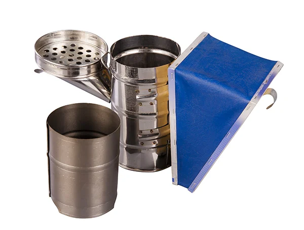 Дымарь для пчел "Ростов" н/ж D-105 мм H-210 мм без защиты от ожога с пламегасителем