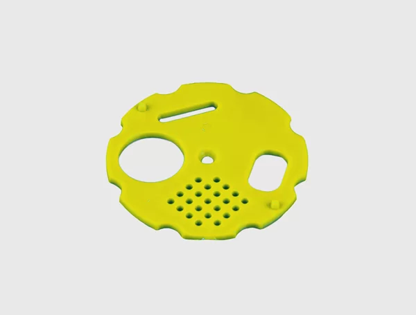 Летковый заградитель 5-х позиционный на верхний круглый леток желтый пластмассовый