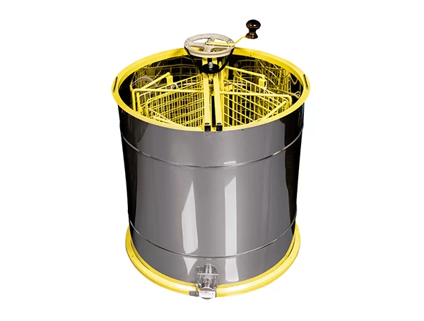 Медогонка ручная поворотная 4-х рамочная "Оптима" корзина покрыта полимерной краской кран из нержаве