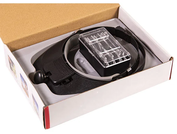 Увеличительное стекло со сменными линзами и LED подсветкой (увеличение x1,2/1,8/2,5/3,5)